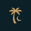 Spice Island Travel logo — palm tree and crescent moon
